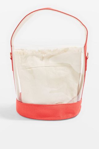 Topshop + Red Bucket Bag