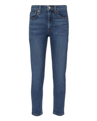 Re/Done + Comfort Stretch High-Rise Ankle Crop Jeans