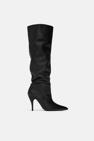 Zara + Soft Leather High Heeled Boots