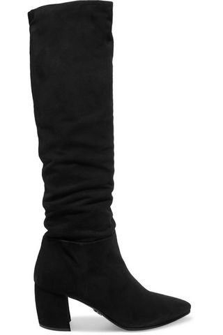 Prada + Suede Knee Boots