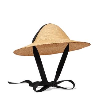 Clyde + Adriatic Cotton-Trimmed Straw Hat
