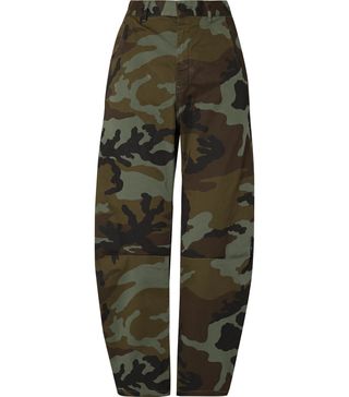 Nili Lotan + Emerson Camouflage-Print Stretch-Cotton Wide-Leg Pants