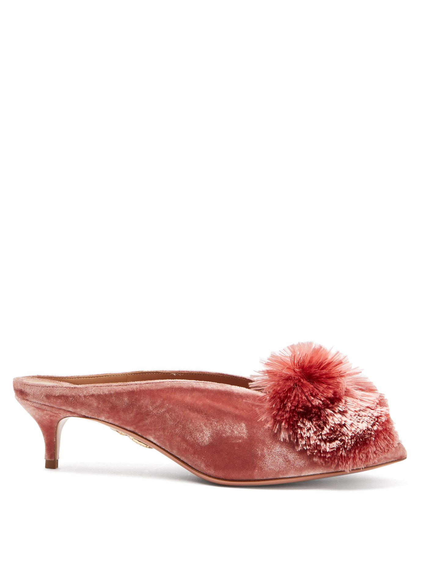 Aquazzura + Powder Puff 45 Velvet Mules