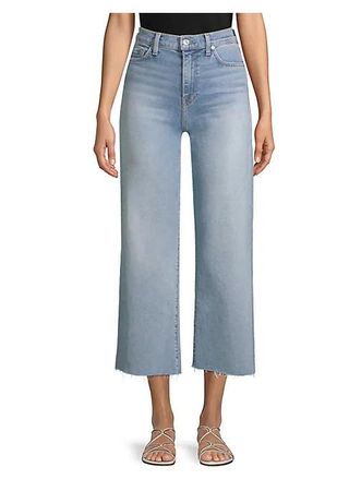7 for All Mankind + Alexa Raw-Hem Cropped Jeans