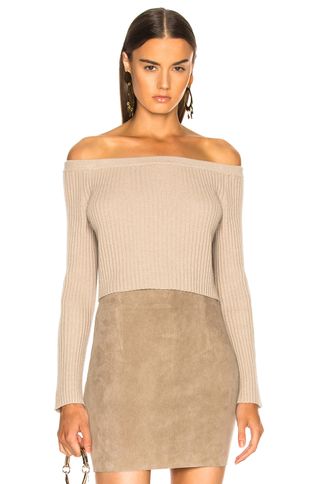 Sablyn + Maja Off-Shoulder Cashmere Sweater