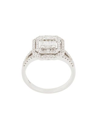Gemco + 18kt White Gold Square Cut Diamond Ring