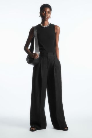 COS + High-Waisted Wide-Leg Trousers