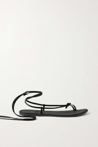 The Row + Lace-Up Knotted Satin Sandals