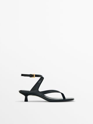 Massimo Dutti + Heeled Sandals with Crossover Straps