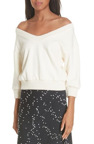 3.1 Phillip Lim + French Terry Crop Sweater