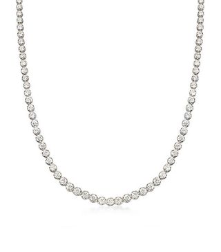 Ross Simons + 10.00 ct. t.w. CZ Tennis Necklace in Sterling Silver
