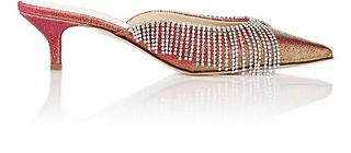 Area + Women's Crystal-Embellished Lamé Mules