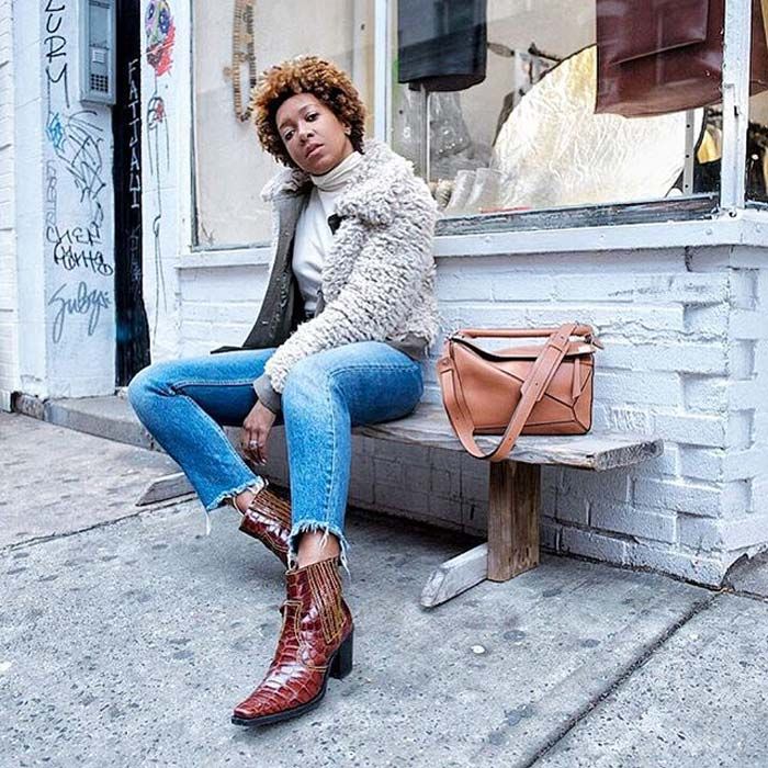 brown dress with brown boots ZARA JAHAN 750
