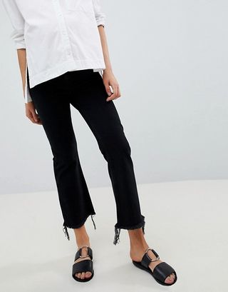 ASOS + Maternity Cropped Flare Jeans