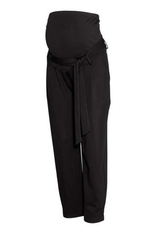 H&M Mama + Jersey Pants in Black