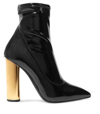 Giuseppe Zanotti + Crudelia Patent-Leather Ankle Boots