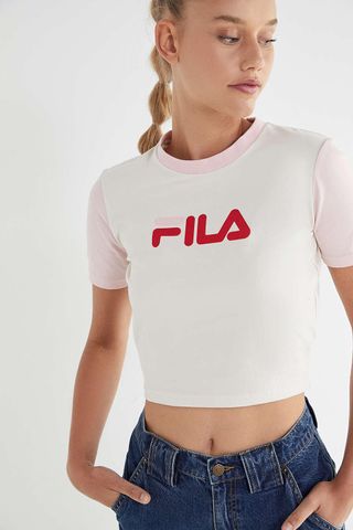 Urban Outfitters x Fila + Anna Cropped Tee