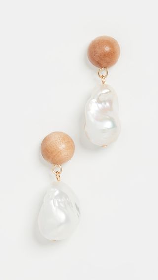 Sophie Monet + The Baroque Wood Drop Earrings