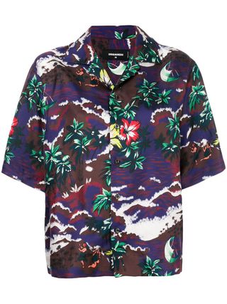 Dsquared2 + Hawaiian Print Shirt