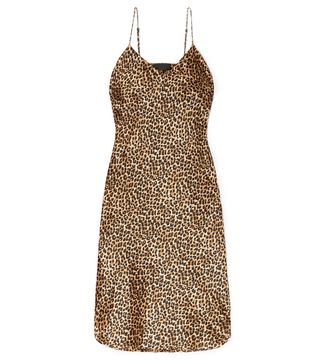 Nili Lotan + Leopard-Print Silk-Satin Dress