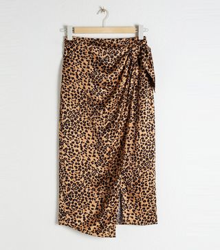 & Other Stories + Satin Leopard Sarong Skirt