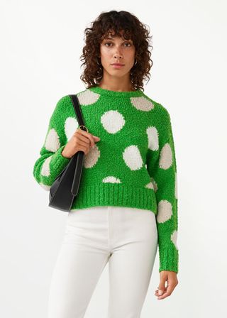 & Other Stories + Polka Dot Jacquard Knit Sweater