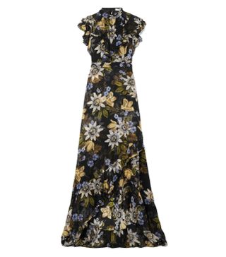 Erdem + Riva Ruffled Printed Silk-Chiffon Gown