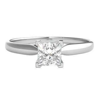 Helzberg + Prima Diamond Solitaire Engagement Ring in 14k White Gold