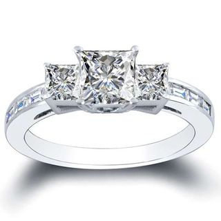 Diamond Mansion + 3-Stone 3-Sided Channel Set w/ Princess Sidestones Diamond Ring