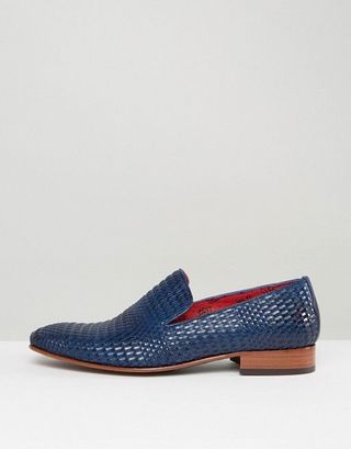 Jeffery West + Yung Woven Leather Smart Loafers