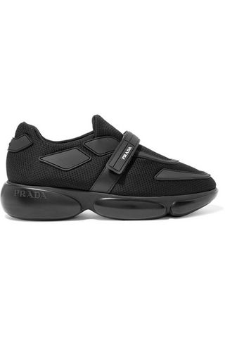 Prada + Cloudbust Allacciate Logo-Embossed Rubber and Leather-Trimmed Mesh Sneakers