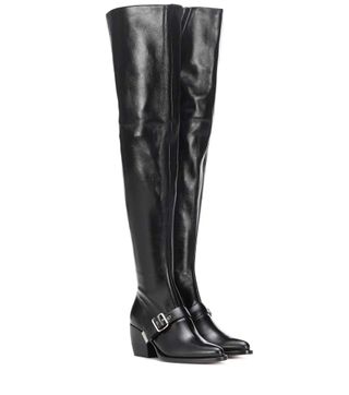 Chloé + Over-the-Knee Leather Boots