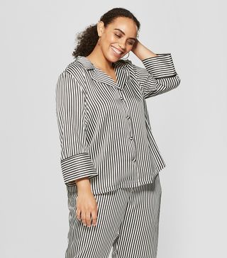 Who What Wear x Target + Long Sleeve Pajama Shirt Jacket