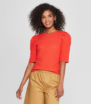 Who What Wear x Target + Puff Sleeve Ringer T-Shirt