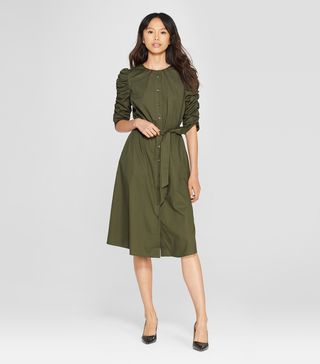 Who What Wear x Target + Short Shirred Sleeve Dress