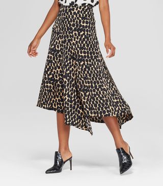 Who What Wear x Target + Seamed Asymmetric Hem Slip Skirt