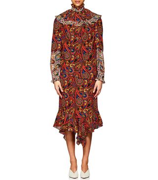 J.W.Anderson + Paisley Crepe Layered Dress