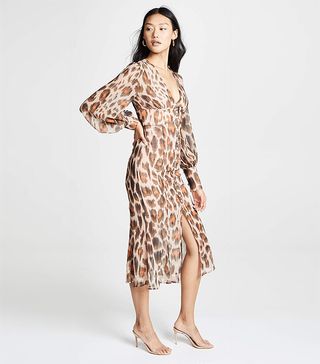 C/Meo Collective + Sweet Thing Long Sleeve Button Front Midi Top Dress