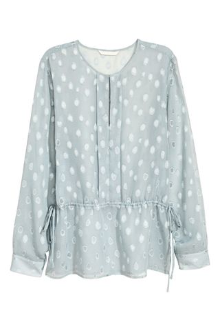 H&M + Patterned Chiffon Blouse