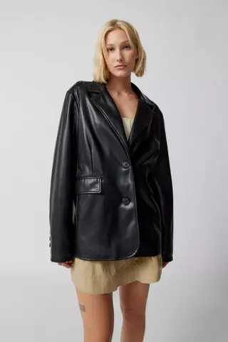 Urban Outfitters + Jules Faux Leather Blazer