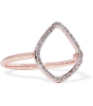 Monica Vinader + Riva Rose Gold Vermeil Diamond Ring
