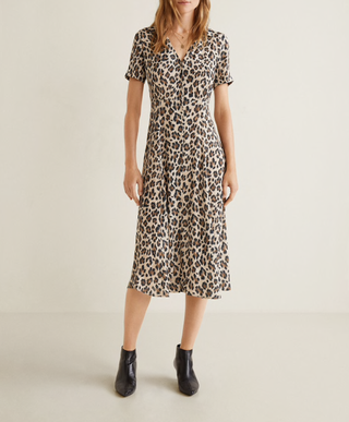 Mango + Leopard Print Dress