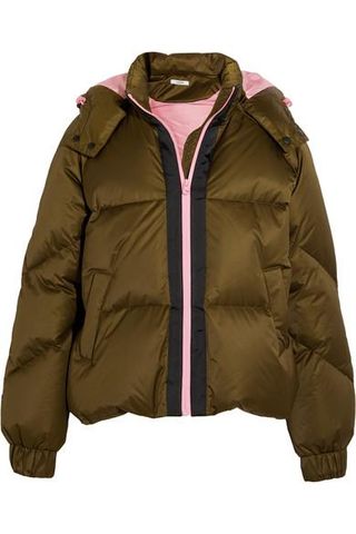 Ganni + Hooded Quilted Shell Down Jacket
