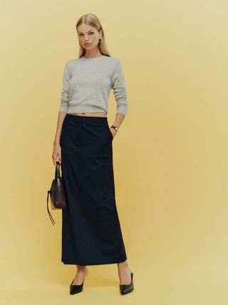 Reformation + Cairo Mid Rise Maxi Skirt