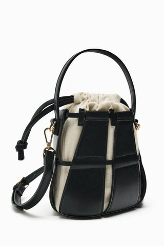 Zara + Topstitched Bucket Bag
