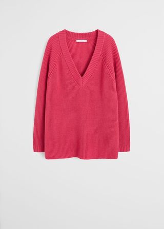 Violeta + Chunky-Knit Sweater