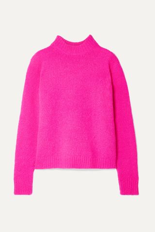 Tibi + Cozette Neon Alpaca-Blend Sweater