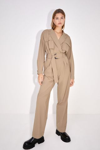 Zara + Long Jumpsuit With Pockets