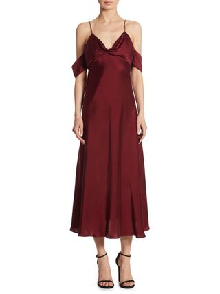 Zimmermann + Silk Cold-Shoulder Dress