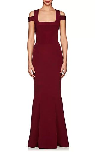 Narciso Rodriguez + Stretch-Silk Crepe Open-Back Gown